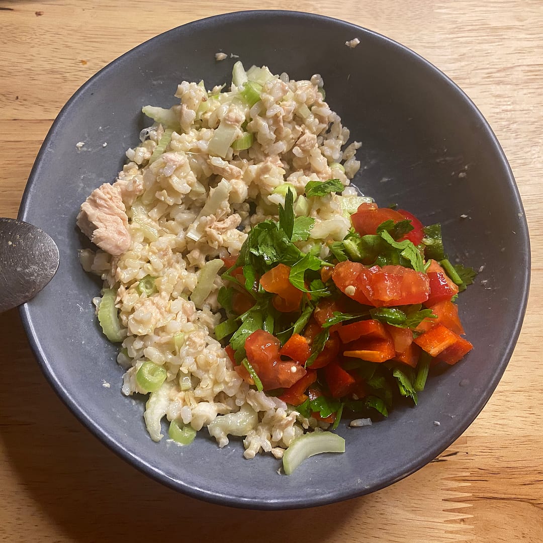 tuna salad with salsa