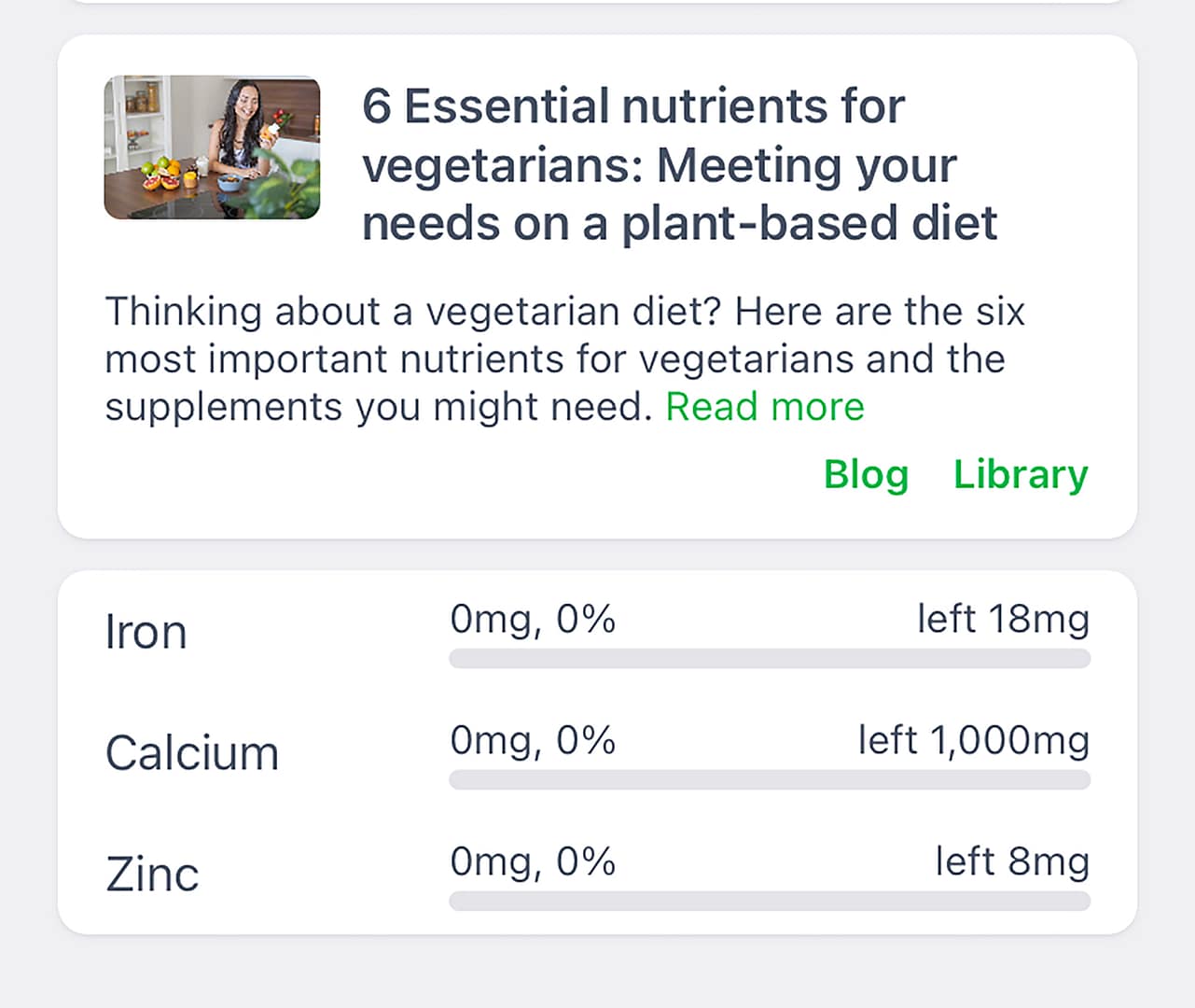 tracking nutrients - staying motivated