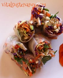 spring rolls in rice paper