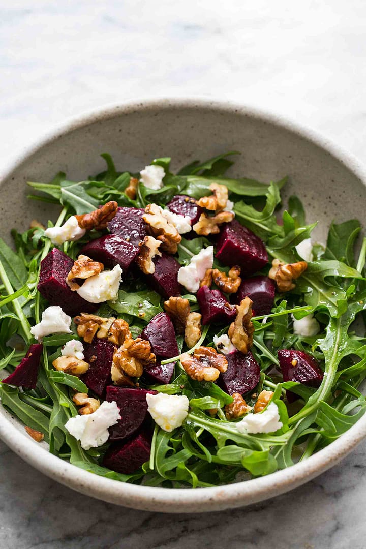 high blood pressure diet menu - beetroots and rocket in high rotation