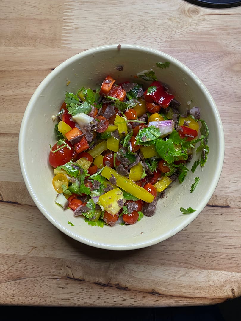 REAL version of riff on pico de gallo for walnut and tofu tacos