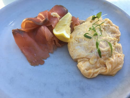 smoked salmon and scrambled eggs